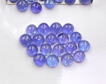 Tanzanite Callibrated 5 MM Cabochon Round Shape Cabochon Gemstone Good Quality Tanzanite