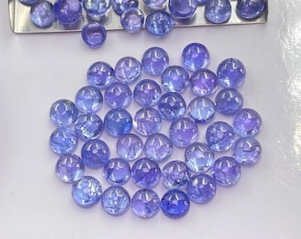 Tanzanite Callibrated 4 MM Cabochon Round Shape Cabochon Gemstone Good Quality Tanzanite