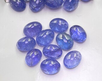 Tanzanite Callibrated 8x6 MM Cabochon Oval Shape Cabochon Gemstone Good Quality Tanzanite