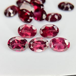 Rhodolite Garnet 8x6 MM Oval Shape Faceted Gemstone Garnet Cutstone For Jewellery … GT-14