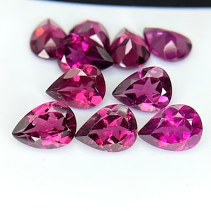 Rhodolite Garnet Pear Shape Faceted Gemstone 7×5 - 9×6mm Garnet Cutstone For Jewellery .GT-17