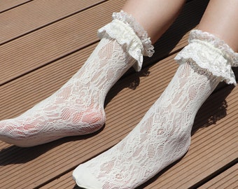 Women Lace Socks ankle Boot Socks frilly Socks cute Socks dress