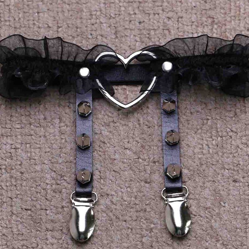 Black Leg Garterlace Thigh Gartersexy Lace Leg Etsy