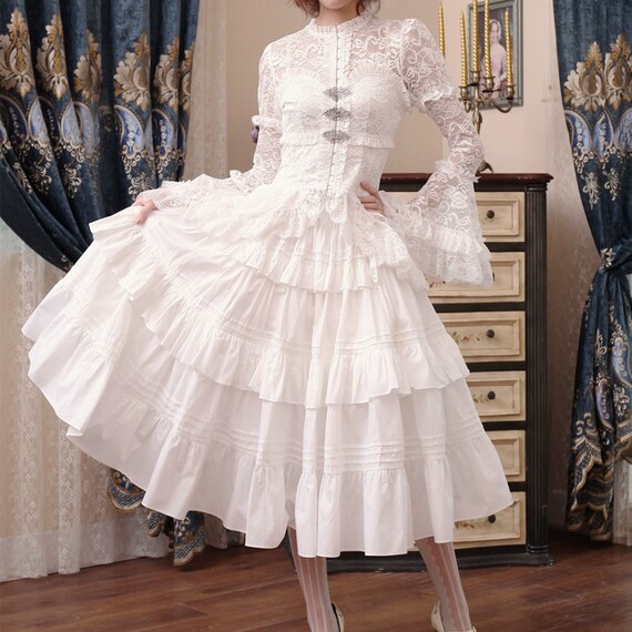 white tea party dress