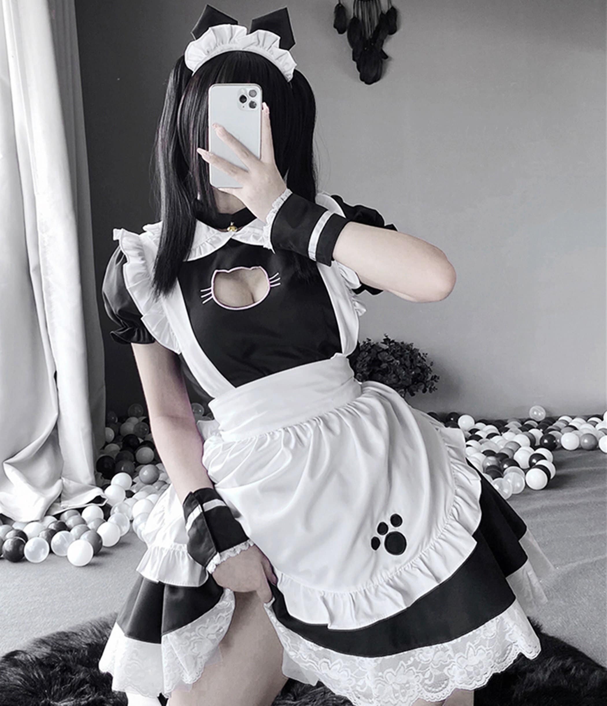  SAKVILSEC Lolita Maid Cosplay Lace Sexy Women Panties