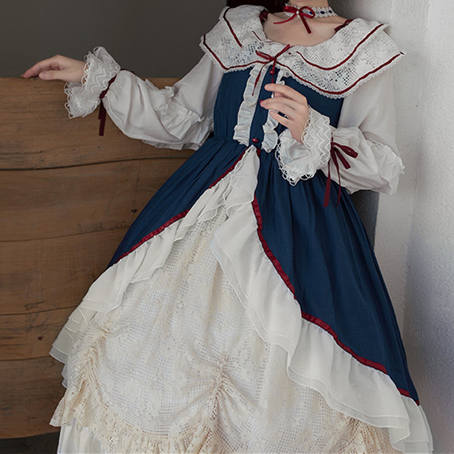 White puffy DressLace DressRuffle DressCute Babydoll Etsy