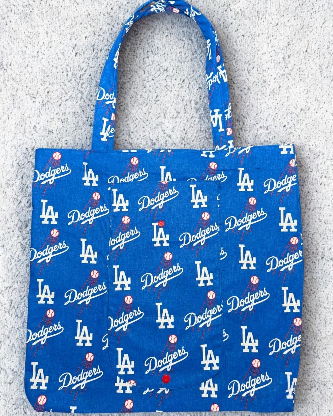 Handmade Los Angeles Dodgers Tote Bag | Reusable Fabric Shoulder