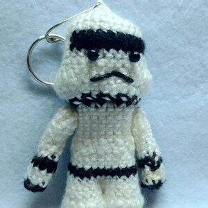 Stormtrooper Star Wars Inspired Crochet/Amigurumi Toy Figure Keychain