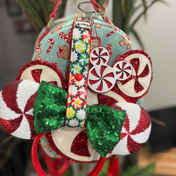 Christmas Ear Saver Key fob , Minnie Ear Headband keeper, Ear holder for backpack