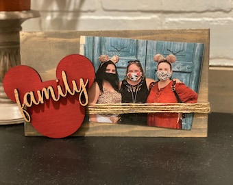 Family Disney Inspired Frame,  Mickey Frame. 4 X 6 photo