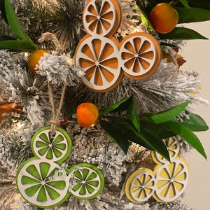 Mickey Orange Slice Ornament, Lemon Slice Ornament, Lime Slice Ornament