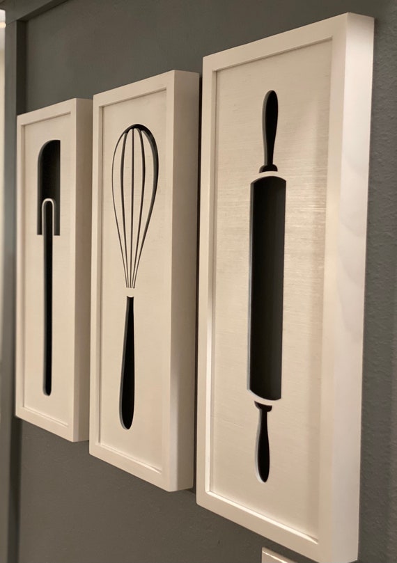 Kitchen Baking Wall Art set, Kitchen decor