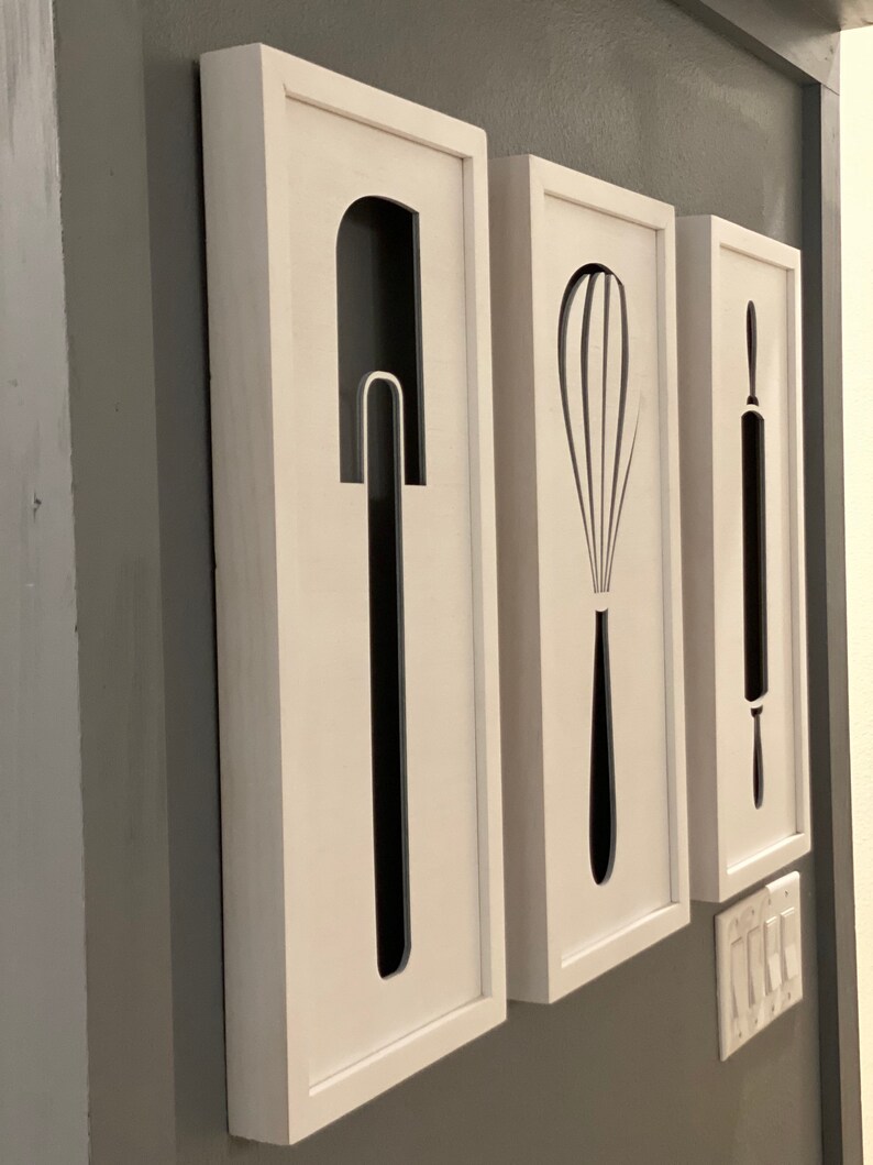 Kitchen Baking Wall Art Set Kitchen Decor Etsy