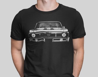 1969 Chevy Nova Front Grill View Silhouette T Shirt