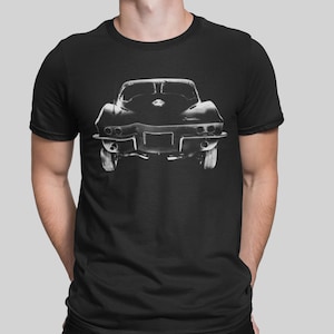 1963 Corvette Rear View Silhouette Muscle Car T Shirt