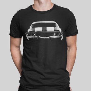 1970 Camaro Z28 Rear View Silhouette Muscle Car T Shirt