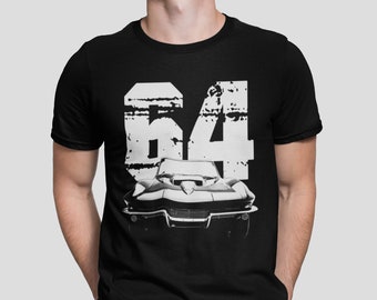 1964 Corvette Front View With Year Silhouette T Shirt
