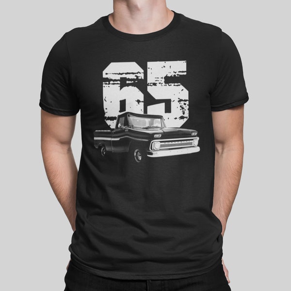 1965 C10 Pickup Truck Front Three Quarter View With Year T Shirt