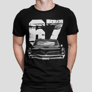 1967 Pontiac Gto Front View With Year Silhouette T Shirt