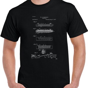 Vintage 1897 Harmonica Patent T Shirt