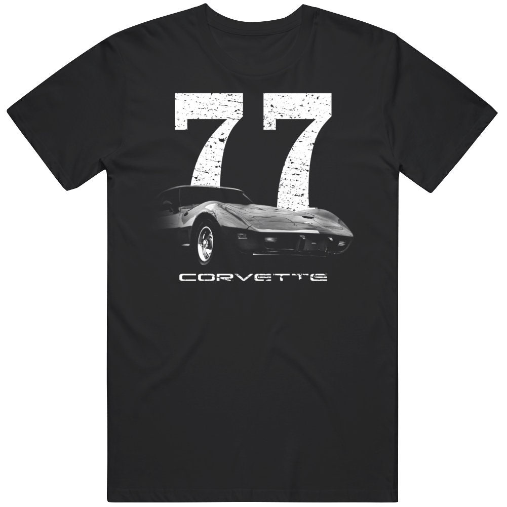 1977 Corvette Front Side View With Year and Model T Shirt - Etsy
