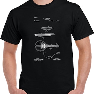 Vintage 1898 Mandolin Musical Instrument Patent T Shirt
