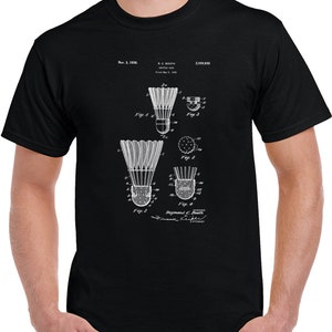 Vintage Badminton Birdie Shuttlecock Patent T Shirt