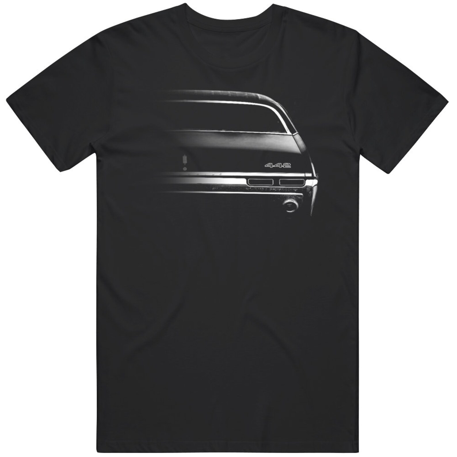 Classic 1968-69 Oldsmobile 442 Cutlass Convertible Outline T-Shirt – Soft Heavyweight Cotton/Poly Shirt - View #8