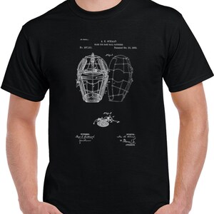 1883 Vintage Baseball Catchers Mask Patent T Shirt
