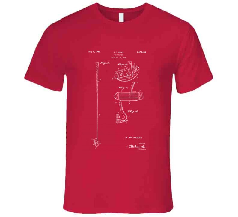 1949 Vintage Golf Club Putter Patent T Shirt Etsy