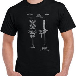 1936 Vintage Railroad Train Crossing Signal Patent T Shirt
