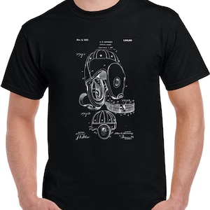 Antique 1927 Football Helmet Patent T Shirt