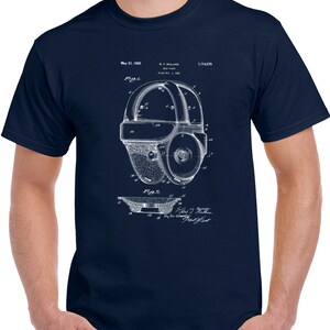 1929 Vintage Football Helmet Blueprint Patent T Shirt