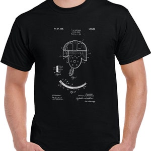 1925 Football Helmet Patent Blueprint T Shirt