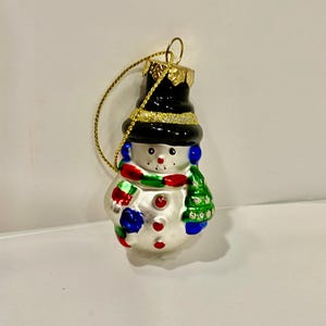 Christmas Snowman ornament by Christopher Radko Hand Blown