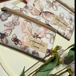Mini Wallet/Wristlet Watercolor Butterflies, with or without  6 Inch Lanyard for Girls, Teenagers and Ladies, Limited Edition