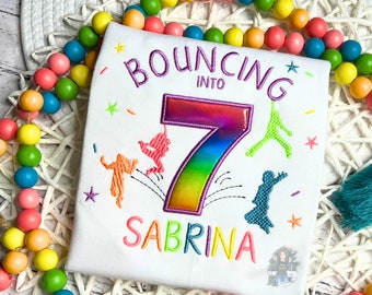 Personalized Jump Party Shirt, Birthday Theme