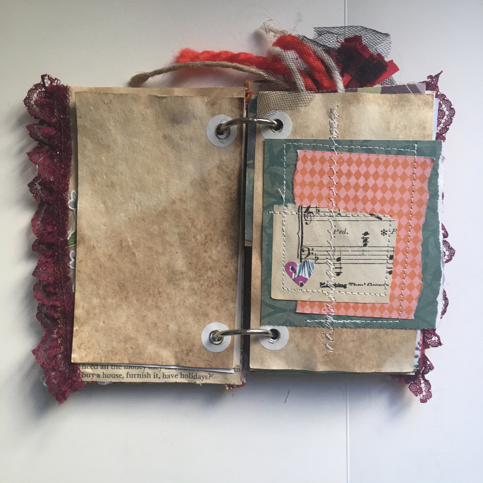 Vintage Nature Themed Ring Bound Junk Journal Etsy