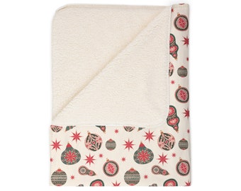 Skandinavische Ornament Sherpa Fleece-Decke (50''x60'')
