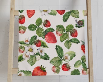 Vintage Erdbeeren Handtuch: 70s Retro Kitchen Decor