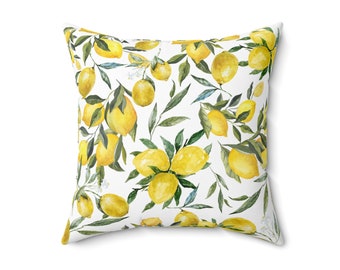 Retro Zitronen Print Kissen: Sommerlich-fruchtiges Home Dekor