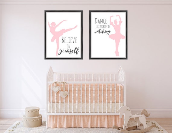 Dance Wall Signs Ballet Signs Girl Room Signs Teenage Wall Decor Girl Bedroom Dance Decor Dance Inspiration Quotes Nursery Signs
