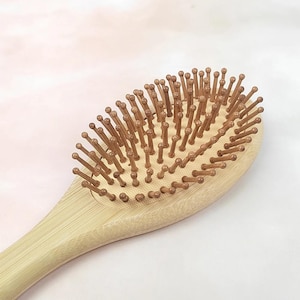 Umweltfreundliche Bambus Haarbürste, Natur-Paddelbürste Holz Massage Haar Bürste
