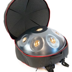 Handpan Outdoor Backpack | for hiking, travelling, festivals | with side pockets | Includes a top protection and foam