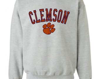 clemson embroidered sweatshirt