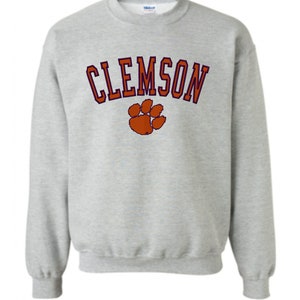 clemson embroidered sweatshirt