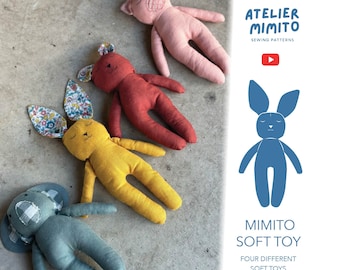 Soft Toy Sewing Pattern, Pig, Koala, Bunny, Teddy, Stuffed Animal, PDF Tutorial