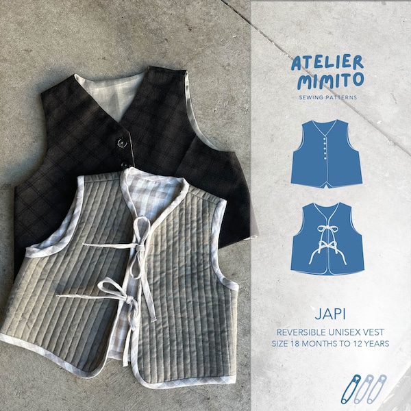 Baby Waistcoat Pdf Sewing Pattern Etsy UK