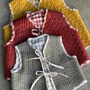 Unisex Kids Reversible vest Sewing Pattern