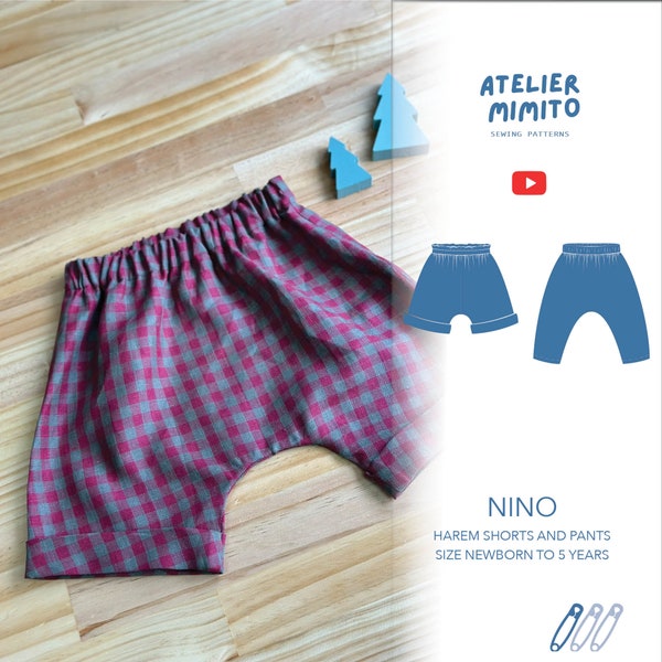 Unisex Baby Pants and Shorts PDF Sewing Pattern